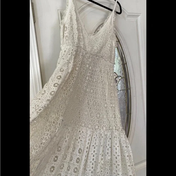 Free People Yesenia Long Dress White, like new - Picture 5 of 7